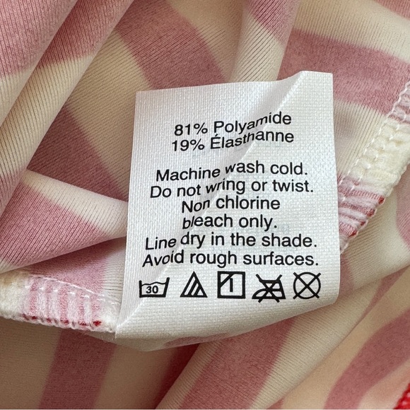 J. Crew Long-Sleeve Rash Guard in Red Stripes Size S Like New - Picture 7 of 7